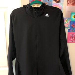 ADIDAS Black Running Windbreaker